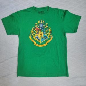 Hogwarts Crest Mens Tshirt Green Medium